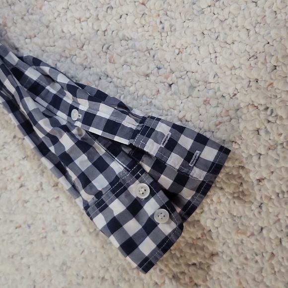J. Crew Kids Navy and White Checkered Button Down Shirt - Picture 5 of 5
